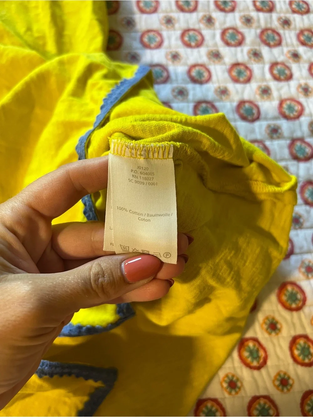 Boden Kasia Yellow Pom Swim Coverup Tunic Dress size 4 / small